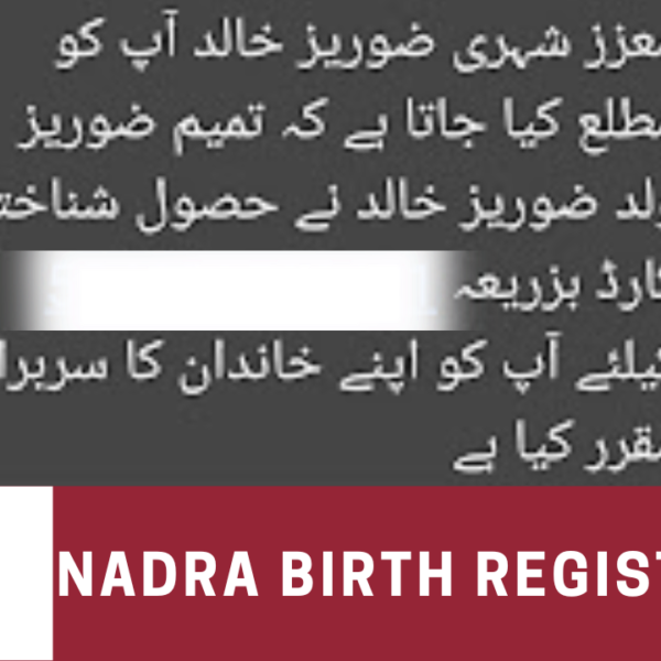 nadra pakistan birth certificate verification online